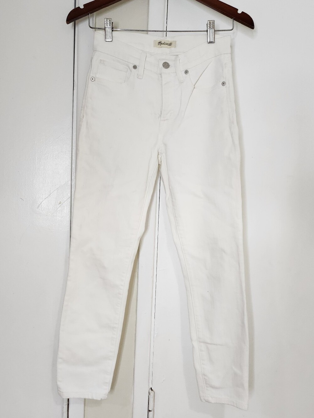 Madewell Womens White High‎ Rise Skinny Jeans